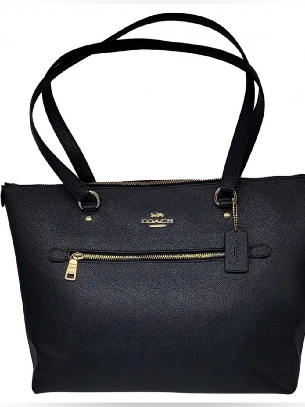 Coach Black Leather Gallery Tote - Picture 2 of 6